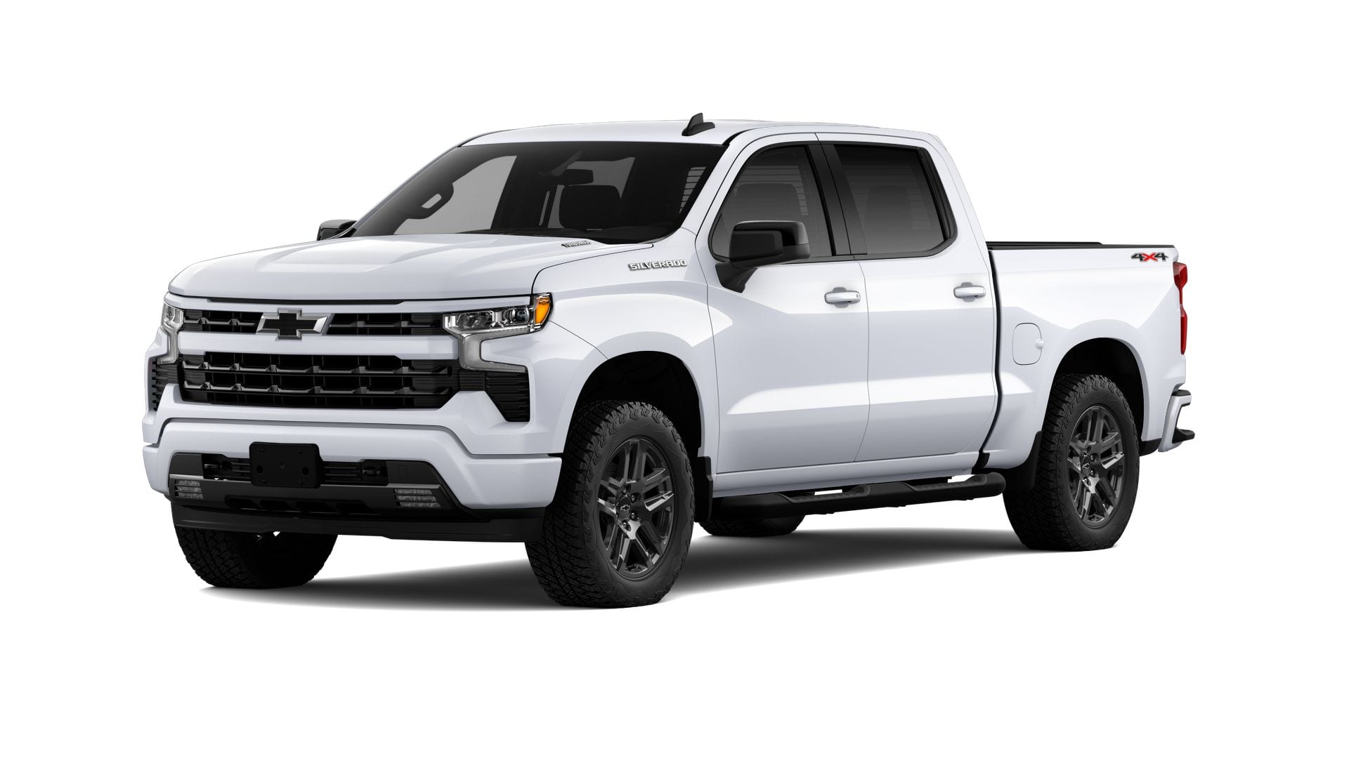 2026 Chevrolet Silverado 1500 RST in Summit White — front three-quarter view