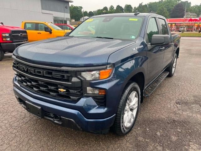 2022 Chevrolet Silverado 1500 Custom in Northsky Blue Metallic — front three-quarter view