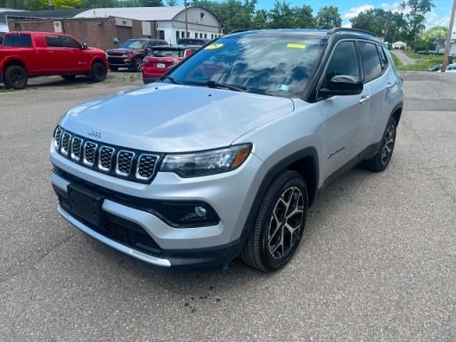 2025 Jeep Compass Limited in Silver — front three-quarter view