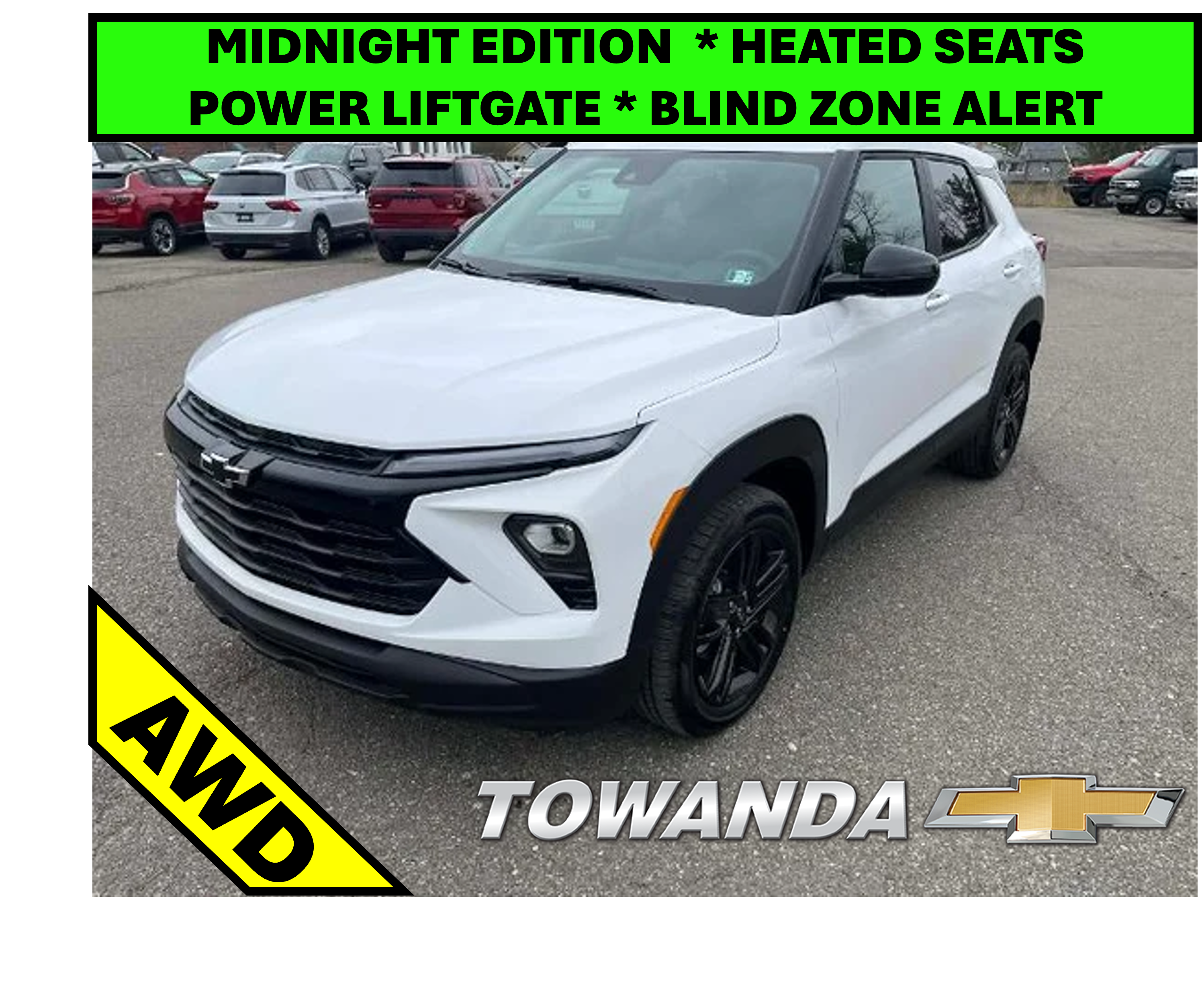 2026 Chevrolet Trailblazer LT in Summit White — front three-quarter view